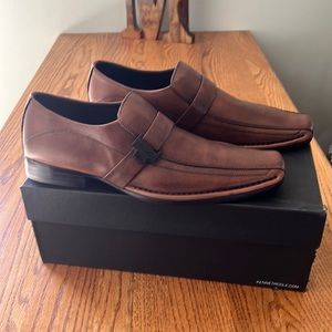 Kenneth Cole New York Brown Leather Dress Shoes - Size 9.5 - Brand New with Box